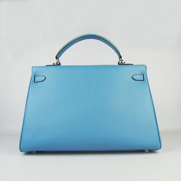 High Quality Hermes Kelly 35CM Togo Leather Bag Light Blue 6308 - Click Image to Close